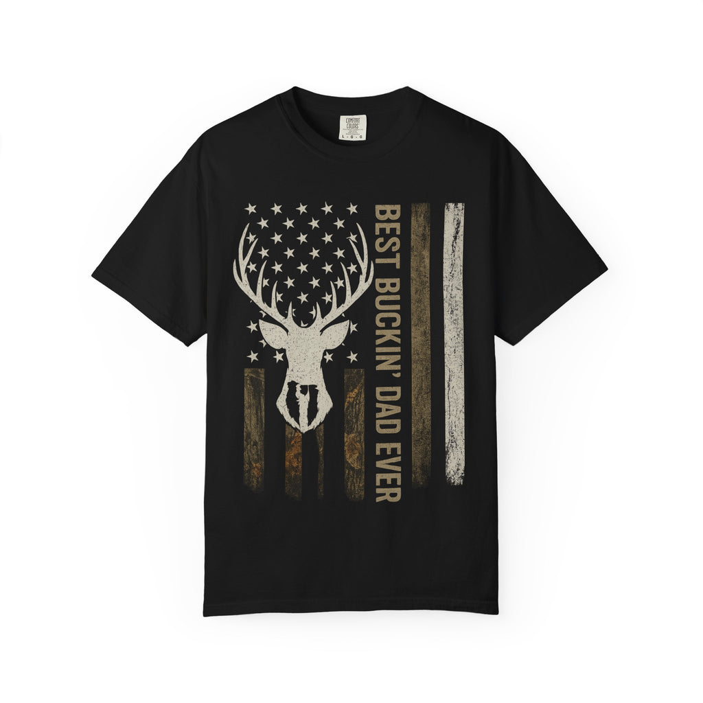 Best Buckin' Dad Ever Deer Flag T-Shirt