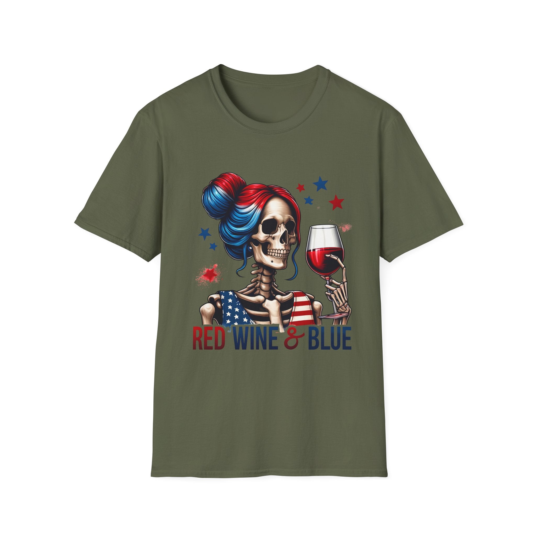 'Red Wine & Blue' Patriotic Tee