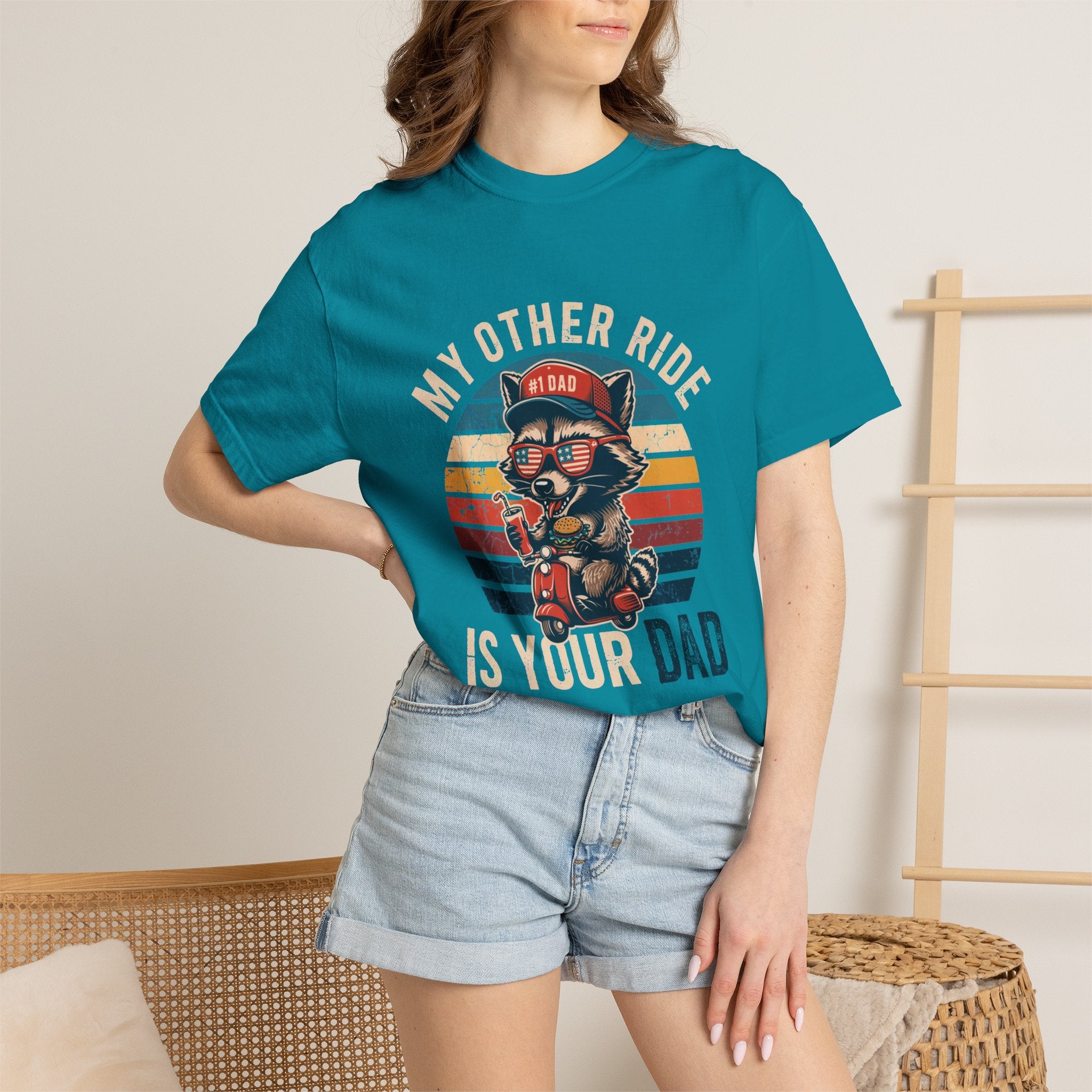 "My Other Ride Is Your Dad" Vintage Biker Tee