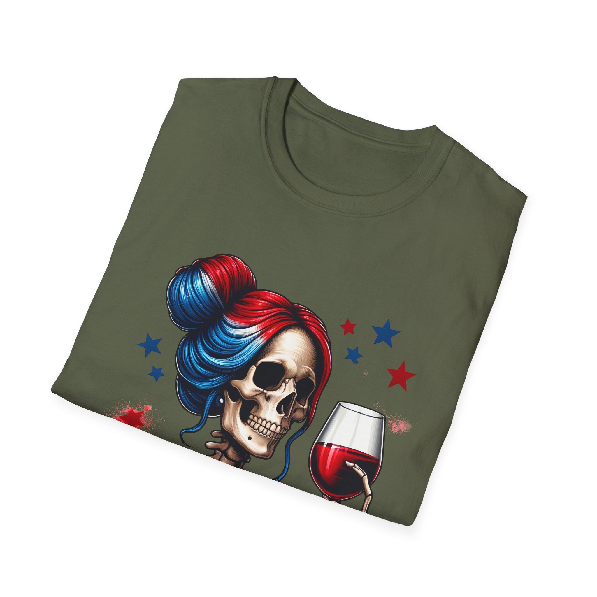 'Red Wine & Blue' Patriotic Tee