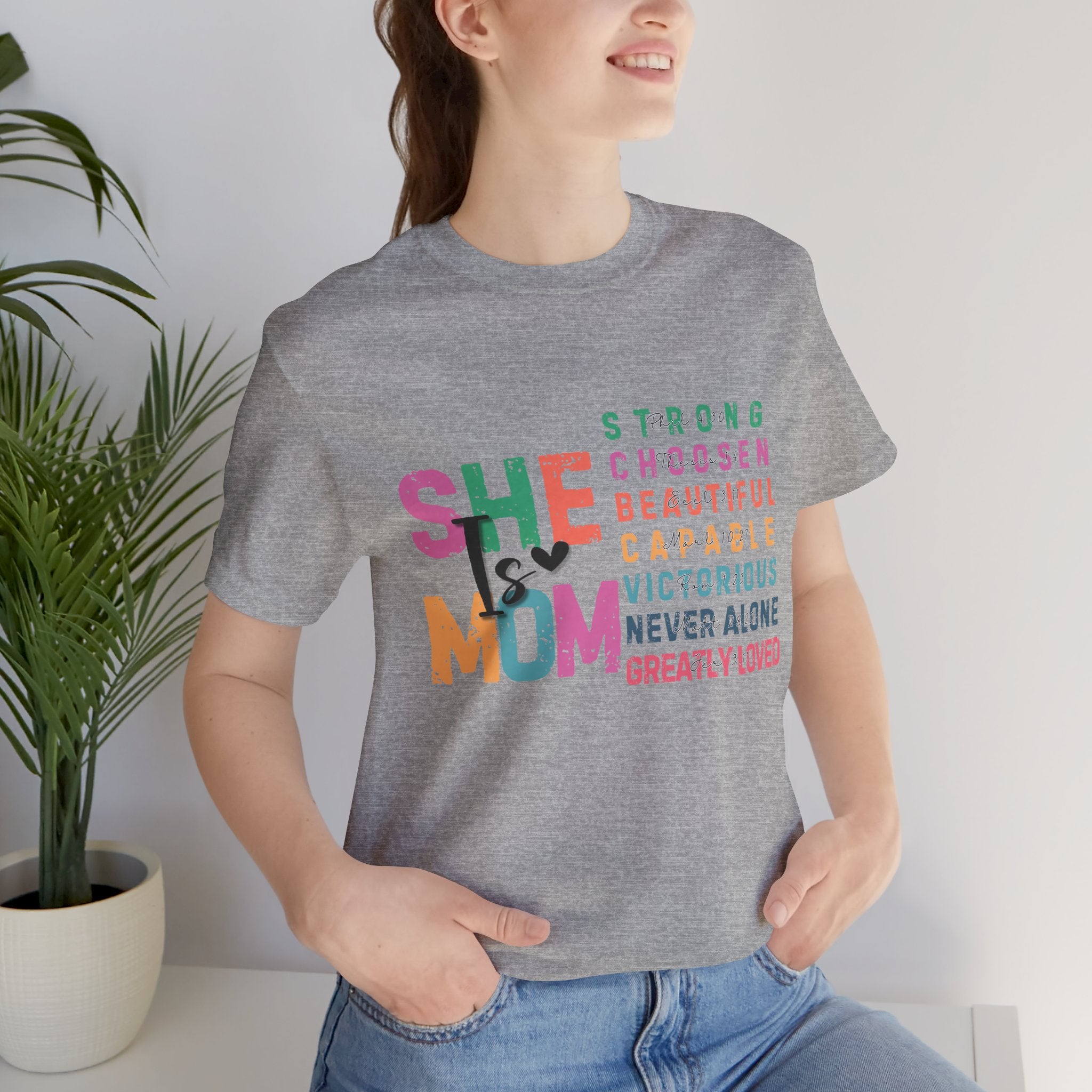 Strong, Chosen, Beautiful Courageous Mom Tee