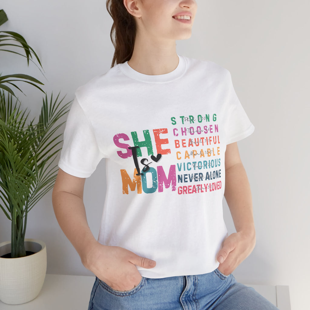 Strong, Chosen, Beautiful Courageous Mom Tee