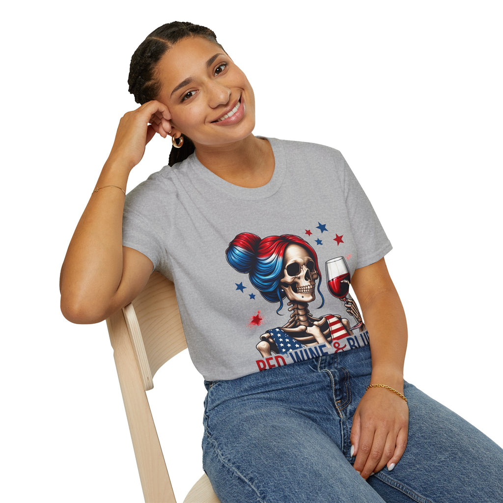 'Red Wine & Blue' Patriotic Tee