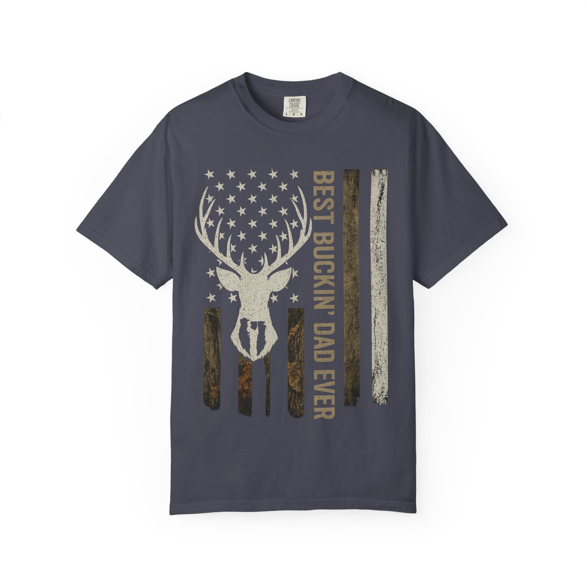Best Buckin' Dad Ever Deer Flag T-Shirt
