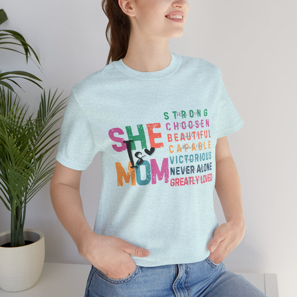 Strong, Chosen, Beautiful Courageous Mom Tee