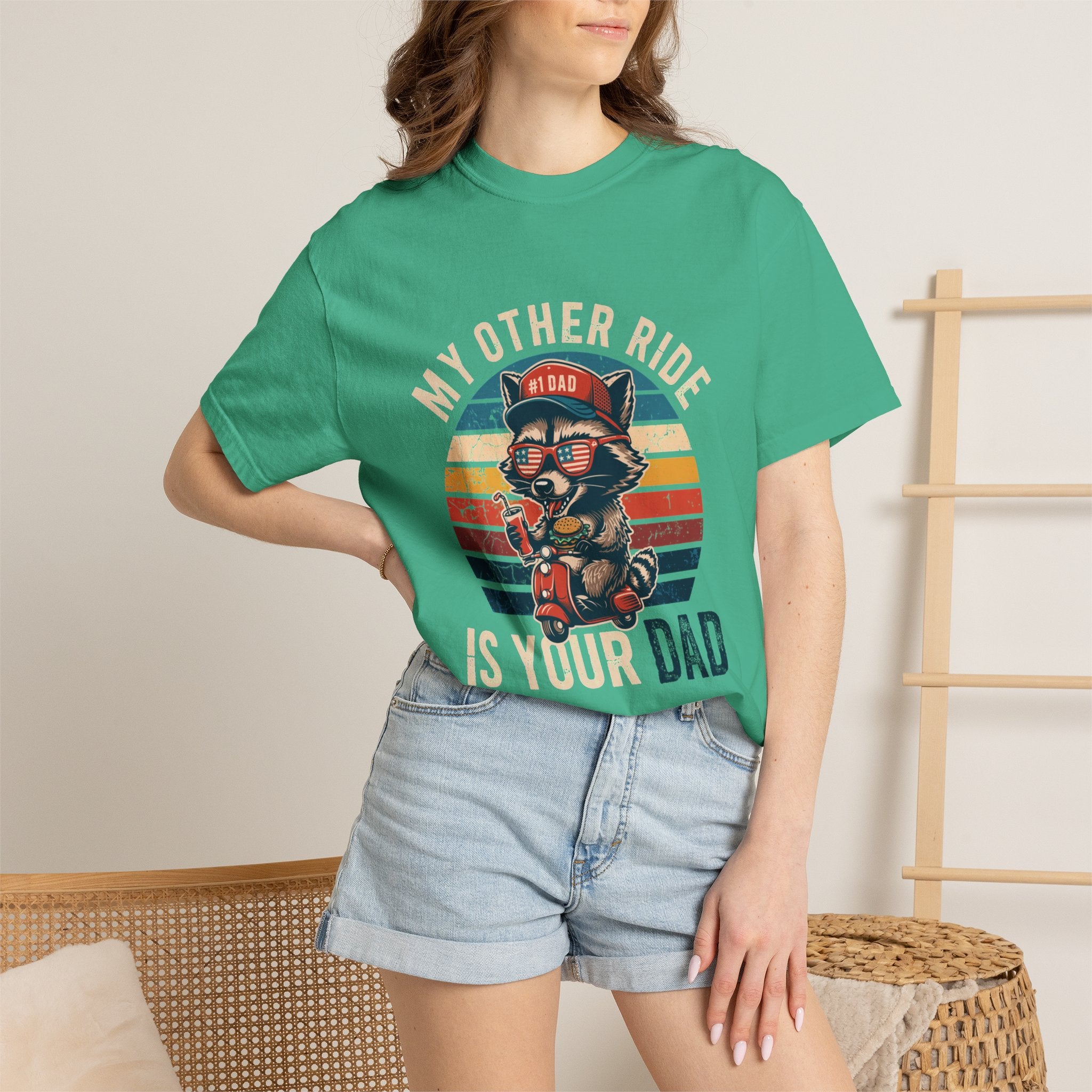 "My Other Ride Is Your Dad" Vintage Biker Tee