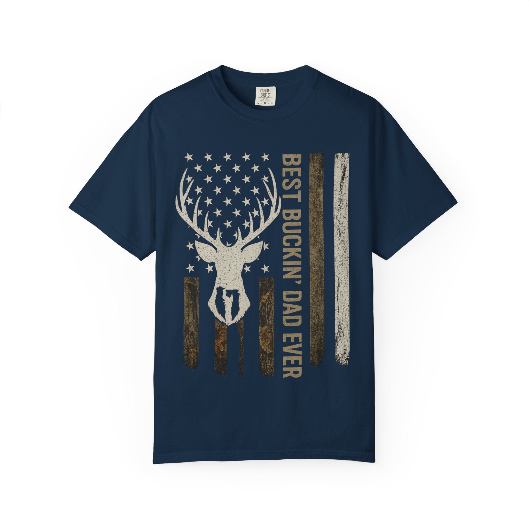 Best Buckin' Dad Ever Deer Flag T-Shirt