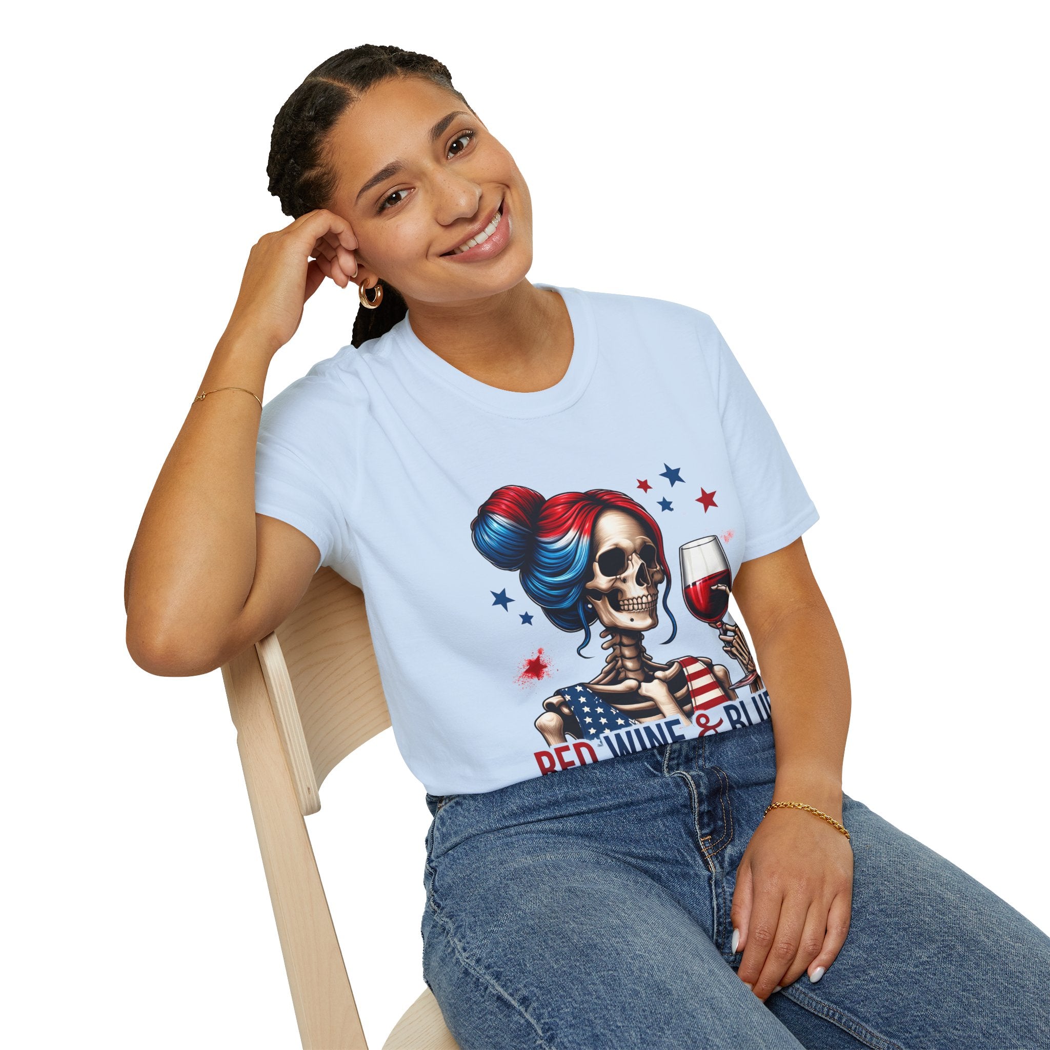 'Red Wine & Blue' Patriotic Tee