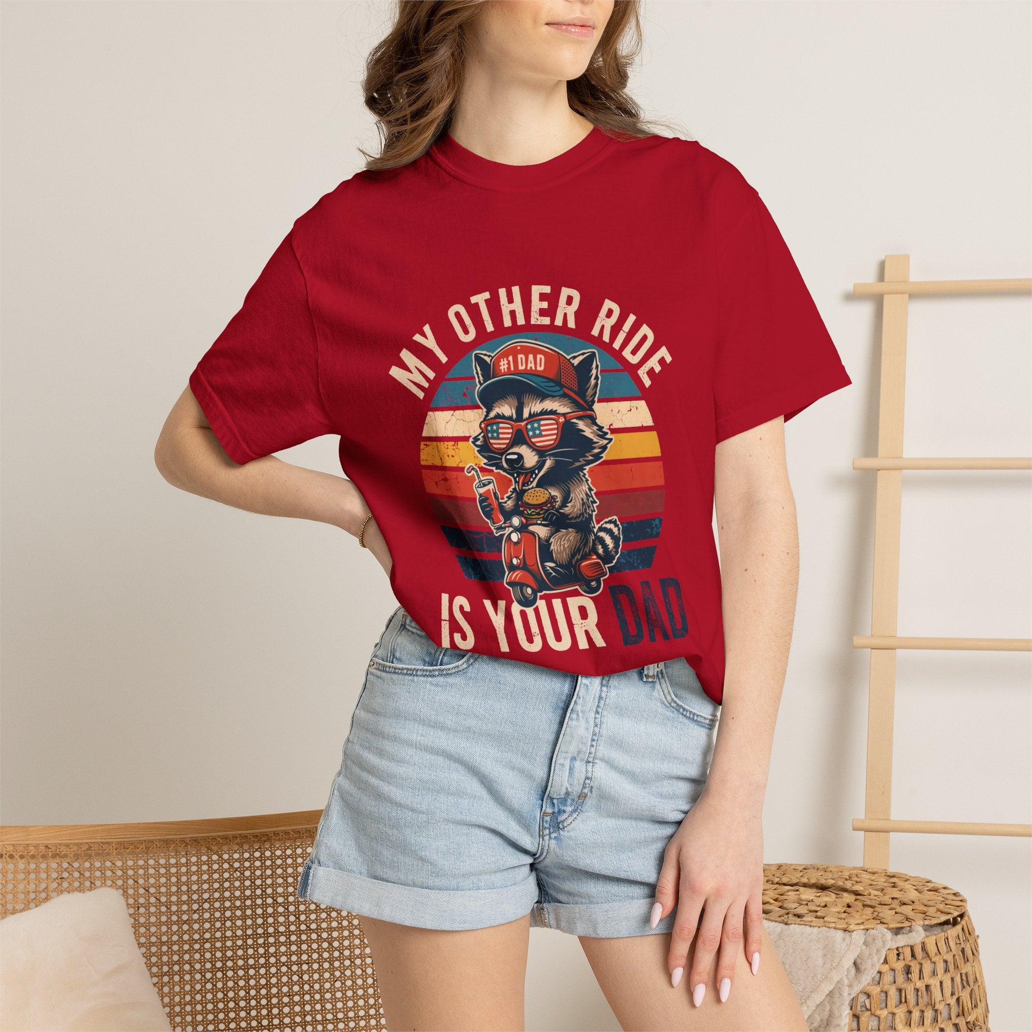 "My Other Ride Is Your Dad" Vintage Biker Tee