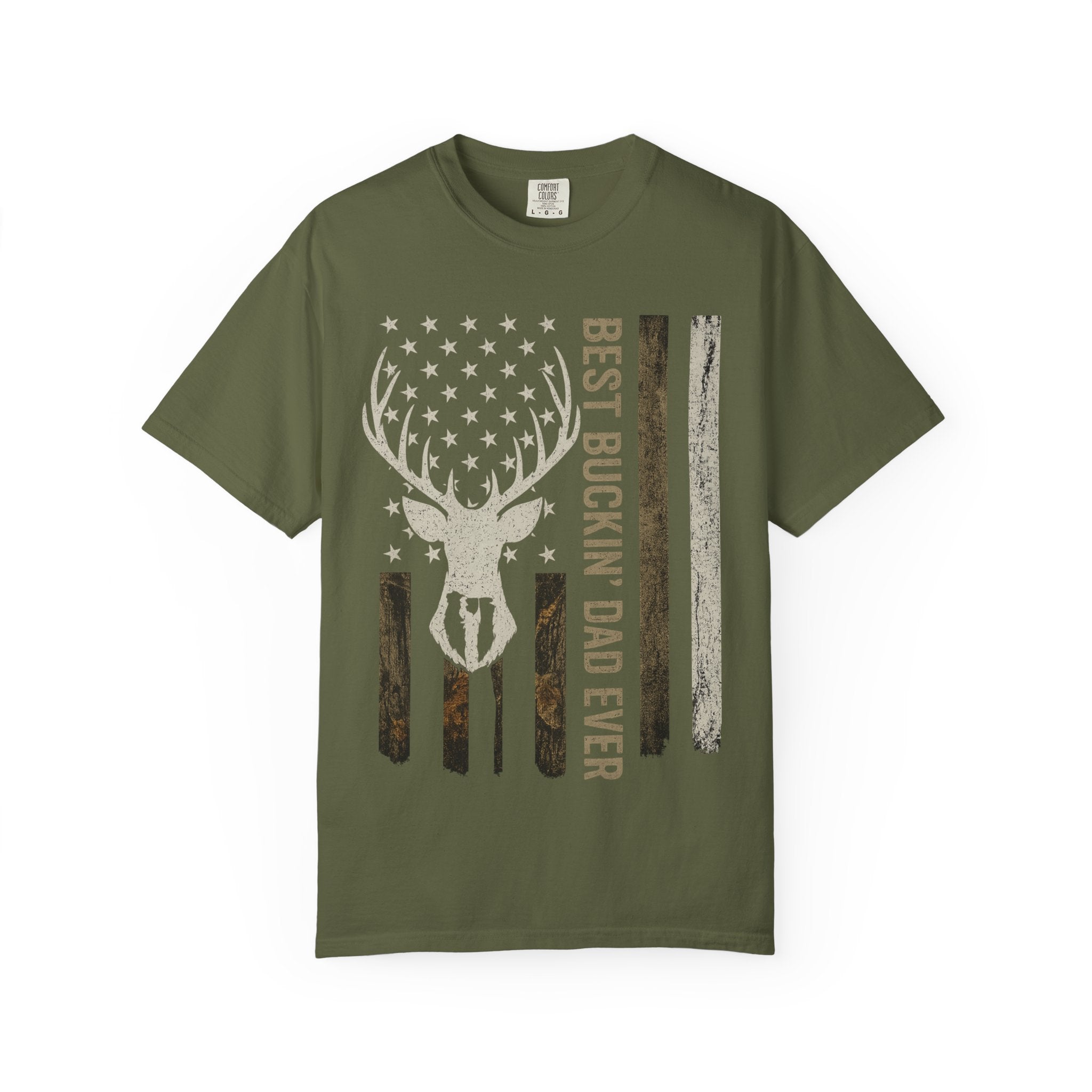 Best Buckin' Dad Ever Deer Flag T-Shirt