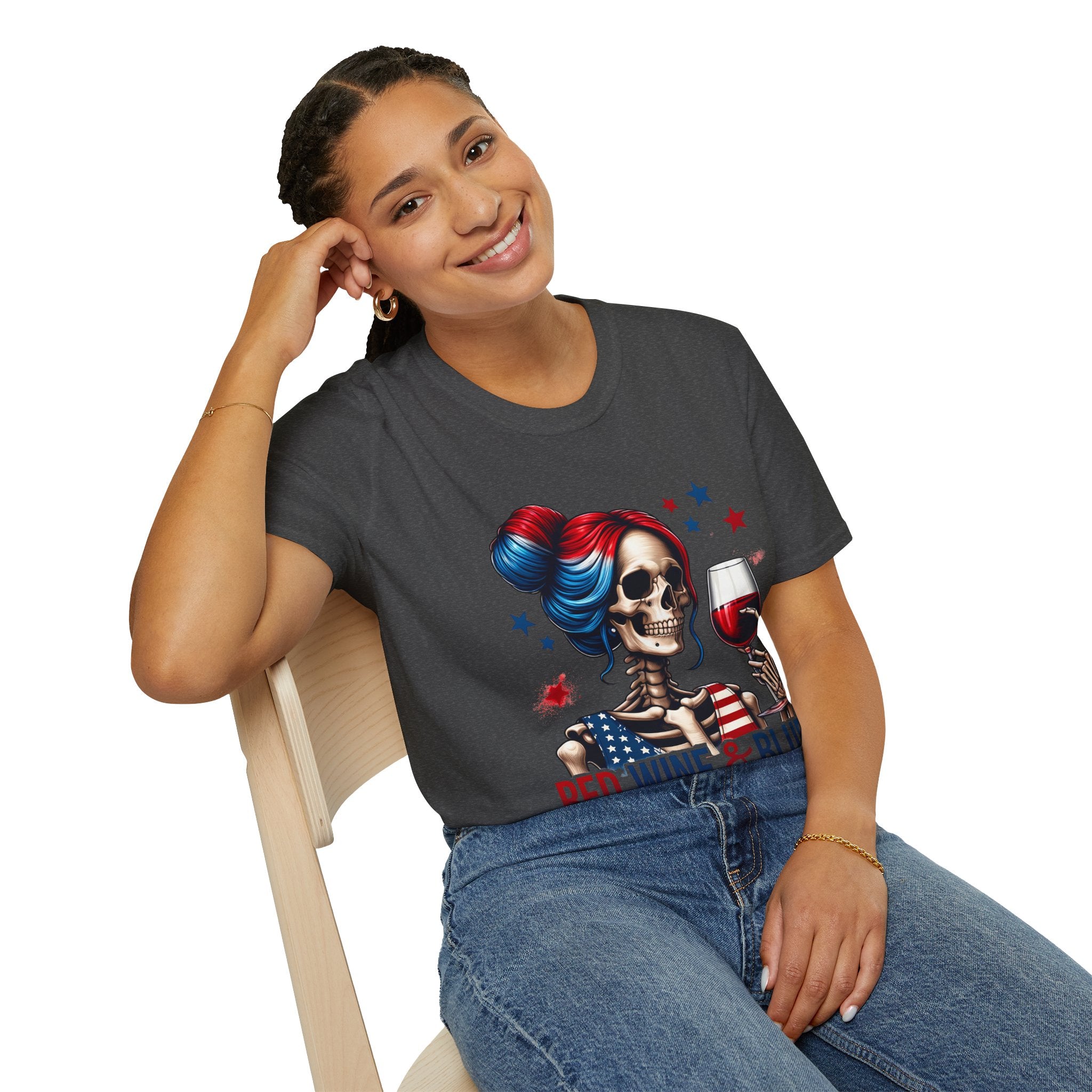 'Red Wine & Blue' Patriotic Tee