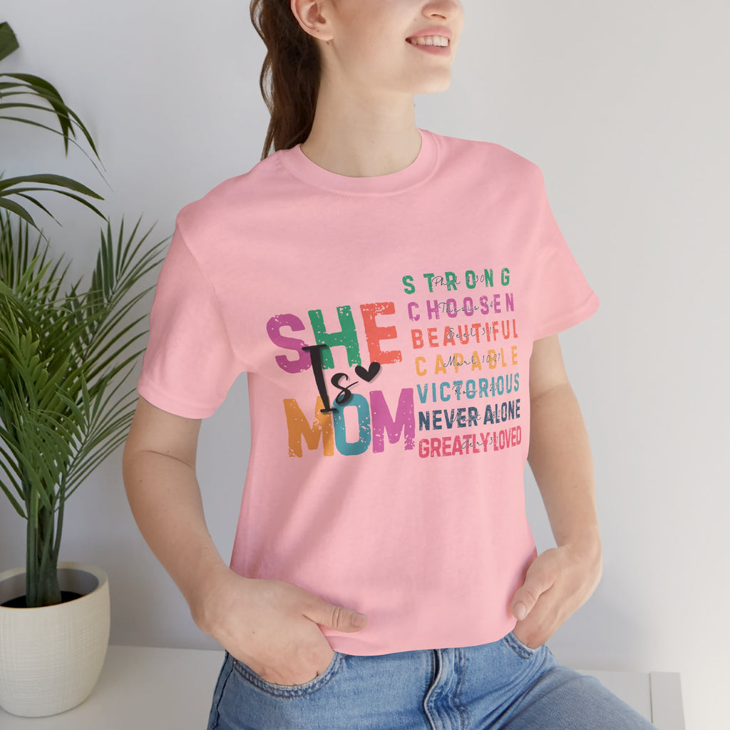 Strong, Chosen, Beautiful Courageous Mom Tee