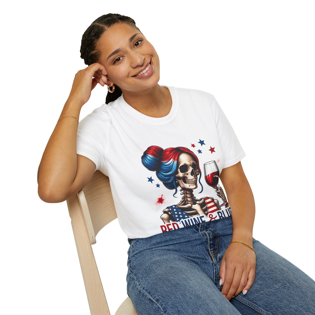 'Red Wine & Blue' Patriotic Tee