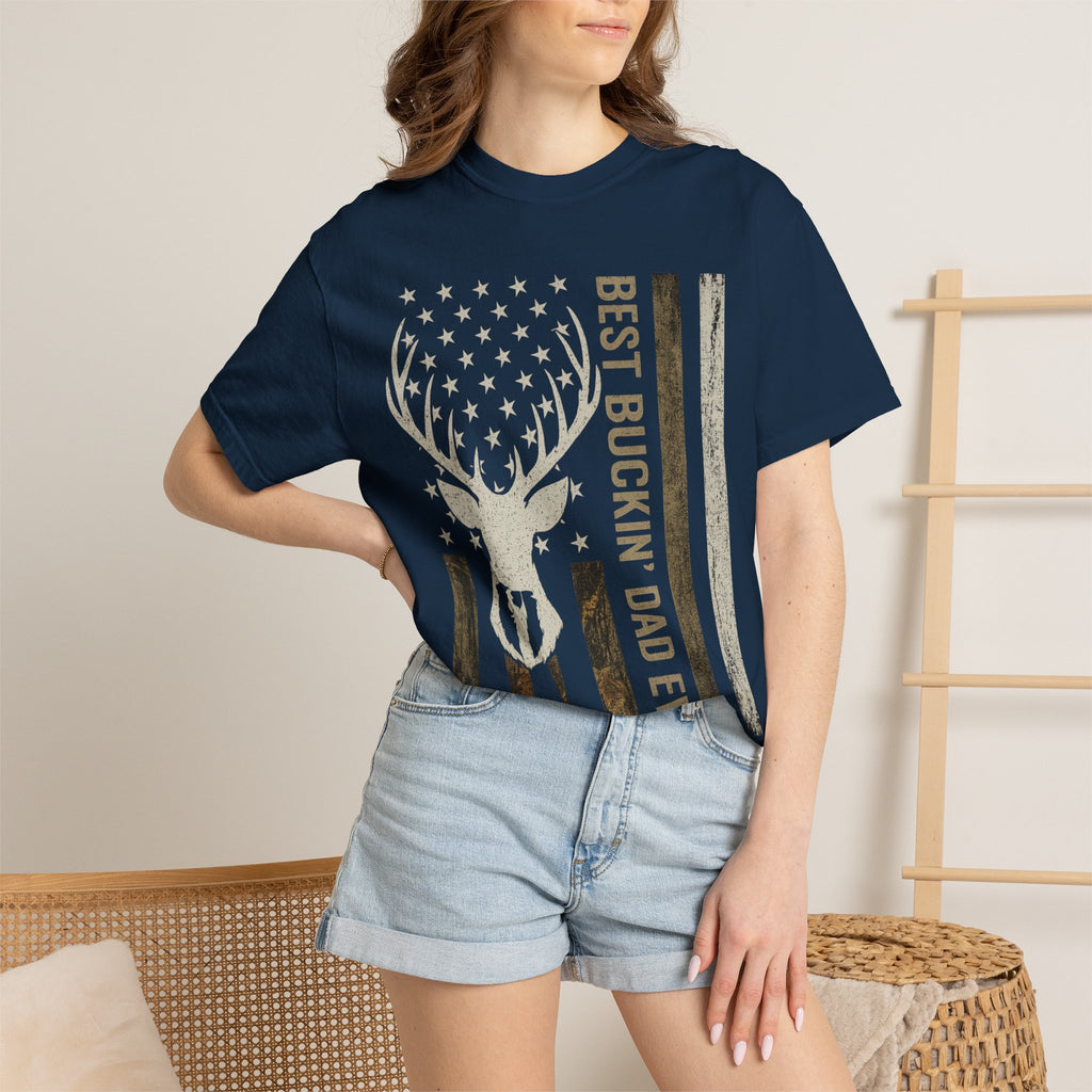 Best Buckin' Dad Ever Deer Flag T-Shirt