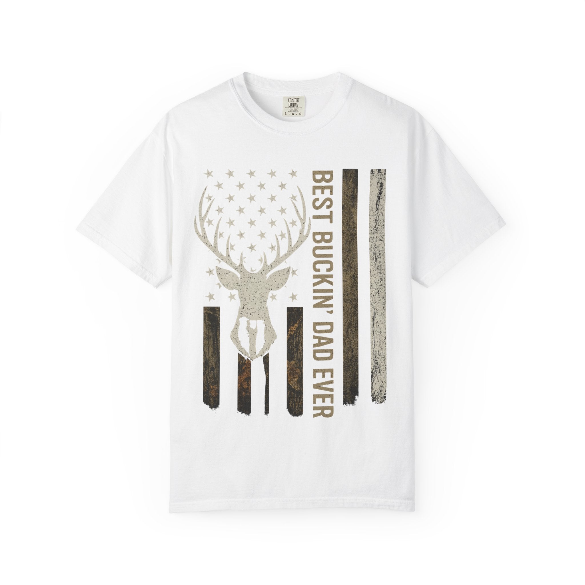 Best Buckin' Dad Ever Deer Flag T-Shirt