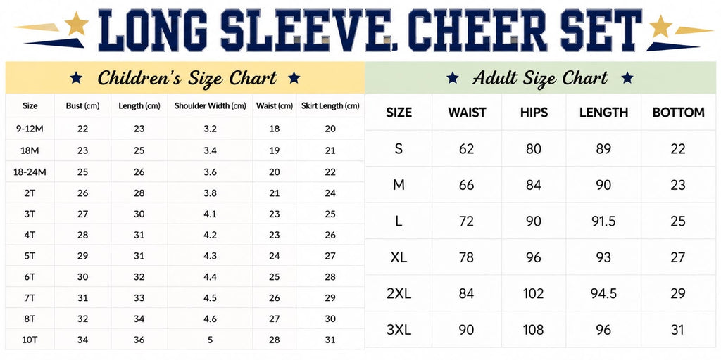 Custom Spirit Cheer Set PREORDER FOR JULY 19TH